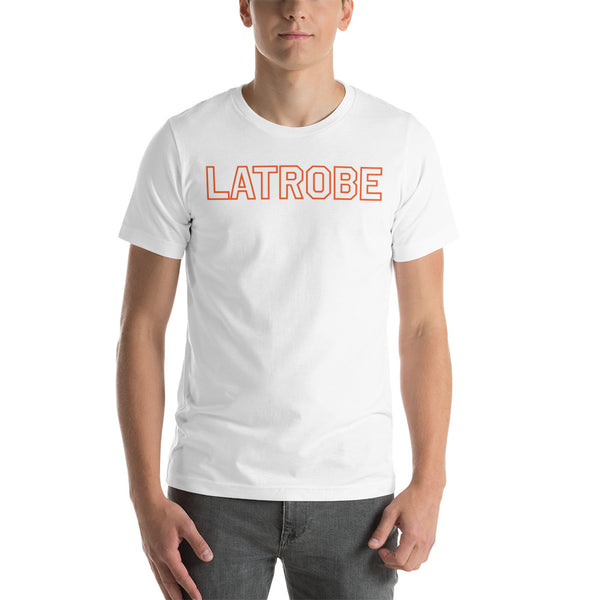 Latrobe in White Lettering and Orange Outline T-Shirt