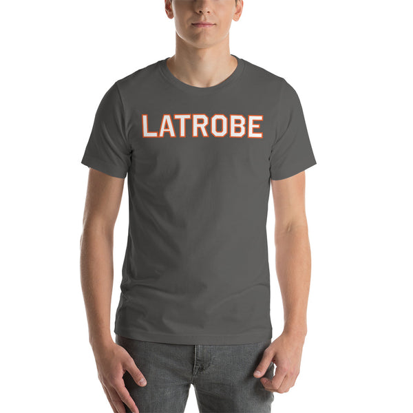 Latrobe in White Lettering and Orange Outline T-Shirt