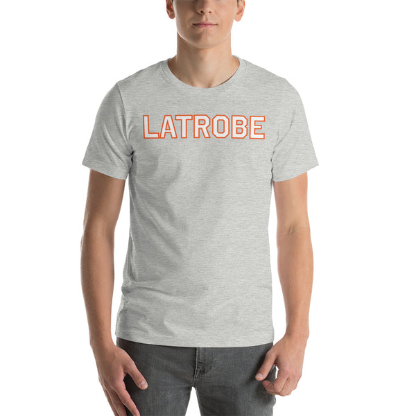 Latrobe in White Lettering and Orange Outline T-Shirt